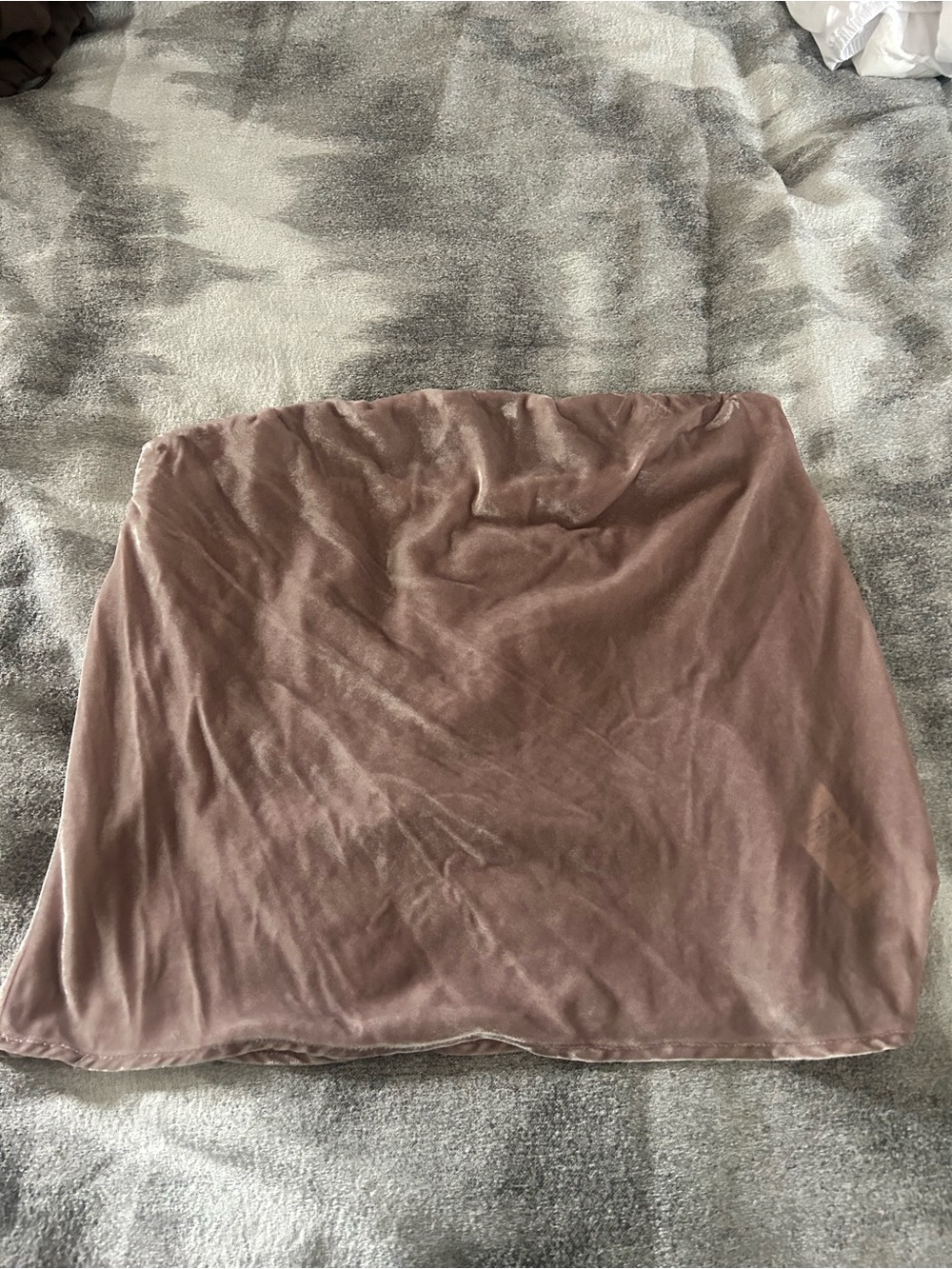 Anthropologie Velvet tube top in pink size medium